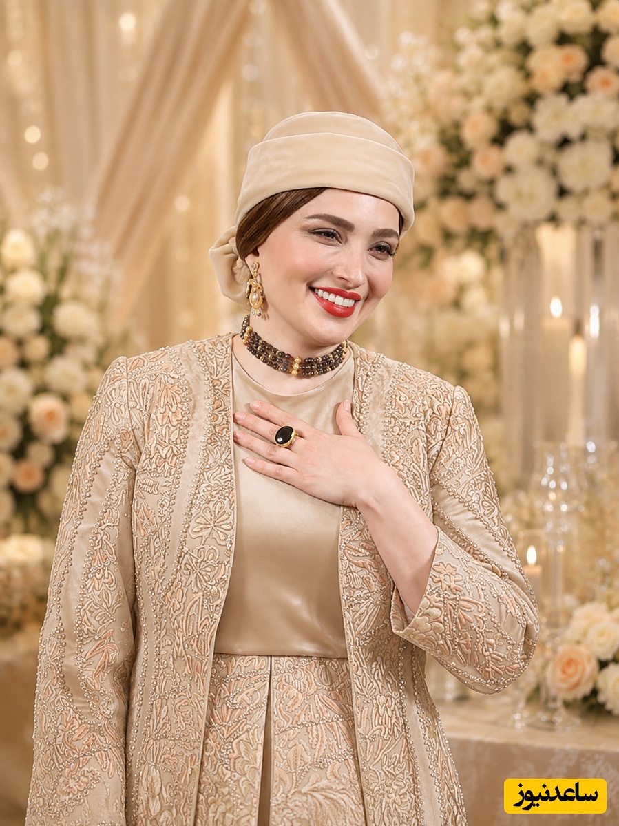بهنوش طباطبایی به خواهرزاده‌اش رحم نکرد! رقابت جنجالی بهنوش طباطبایی با عروس! خطای بزرگ استایلینگ بهنوش طباطبایی با پیراهن بژفام و هدپیس روشن