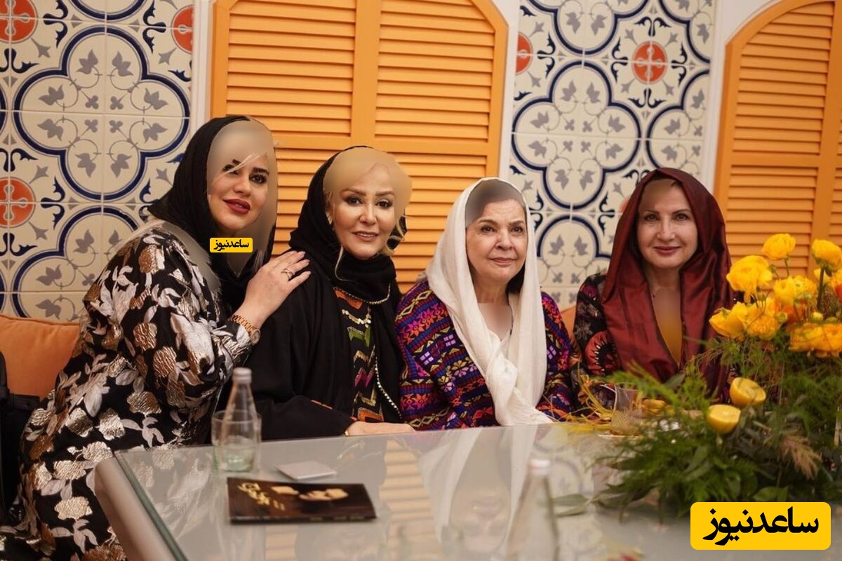 زهرا سعیدی به همراه سایر بازیگران