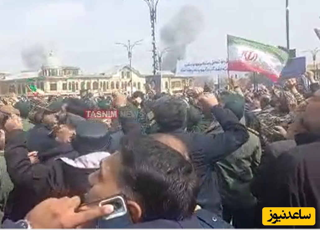 تکرار حماسه تهران در همدان؛ نهیب «الله‌اکبر» مردم بر سر جنگنده‌های لرزان دشمن هنگام حملات هوایی در مراسم تشییع شهدا+فیلم