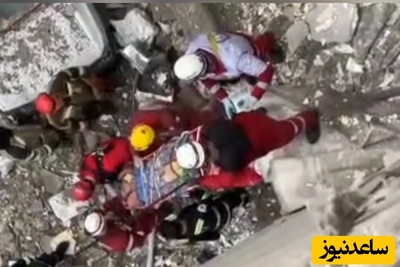 فیلم | هموطنی که هلال احمر در تهران زنده از زیر آوار بیرون کشید