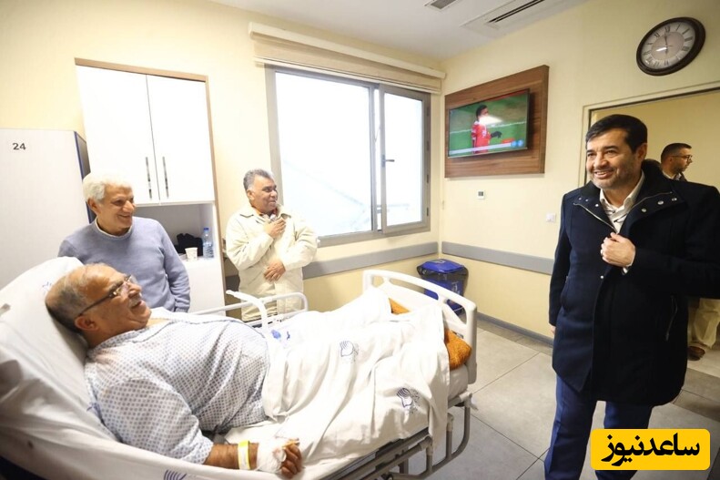 عیادت وزیر ورزش از حسن روشن در بیمارستان +عکس