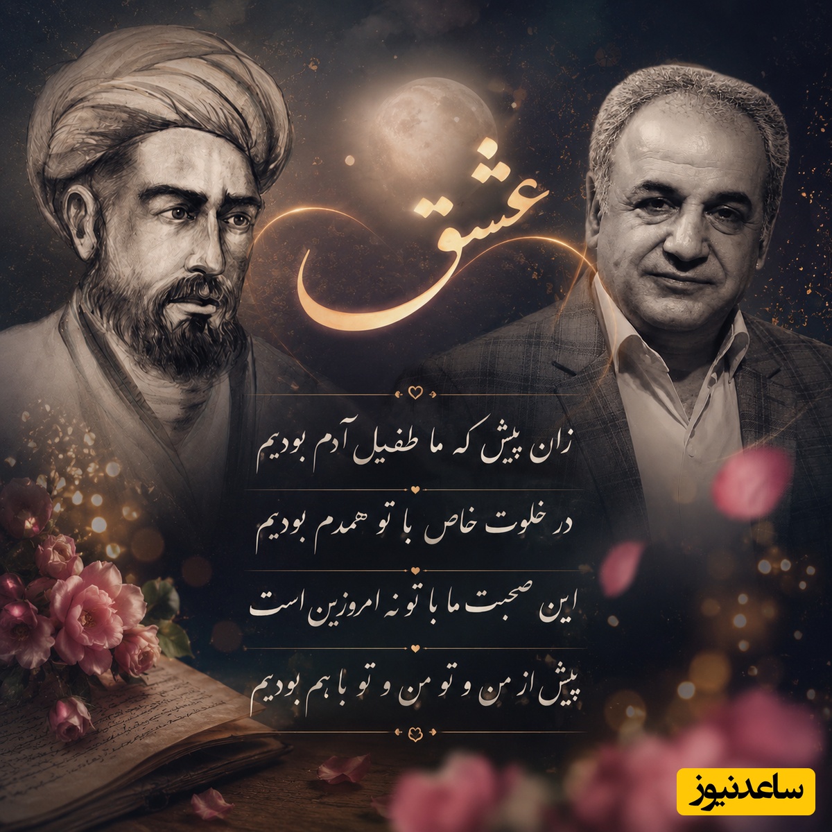 چقدر خوبه که یکی عاشق آدم باشه؛ شعرخوانی زیبای رشید کاکاوند از روزهایی که هنوز «آدم» نبودیم، اما عاشق بودیم❤ + فیلم