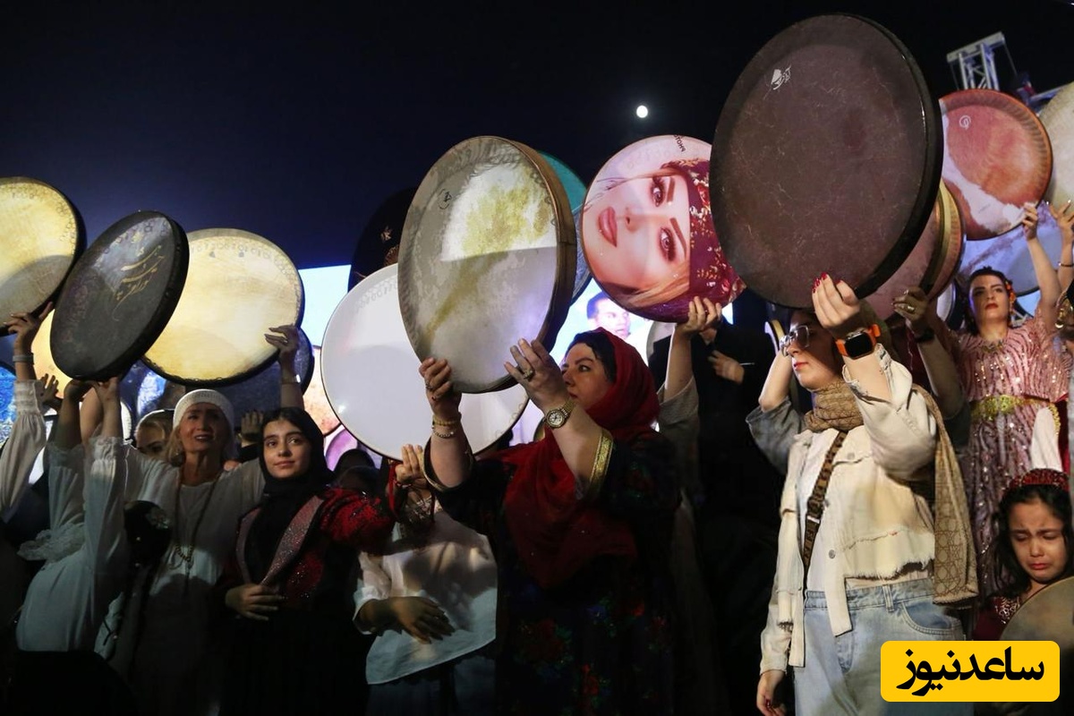 تصاویر رسانه خارجی از دف نوازی گروهی مردم در دریاچه چیتگر تهران / تهران دوست داشتنی ...