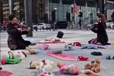 (ویدئو) پرفورمنس تکان‌دهنده در قلب شیکاگو؛ نوای ویولن برای کودکان میناب