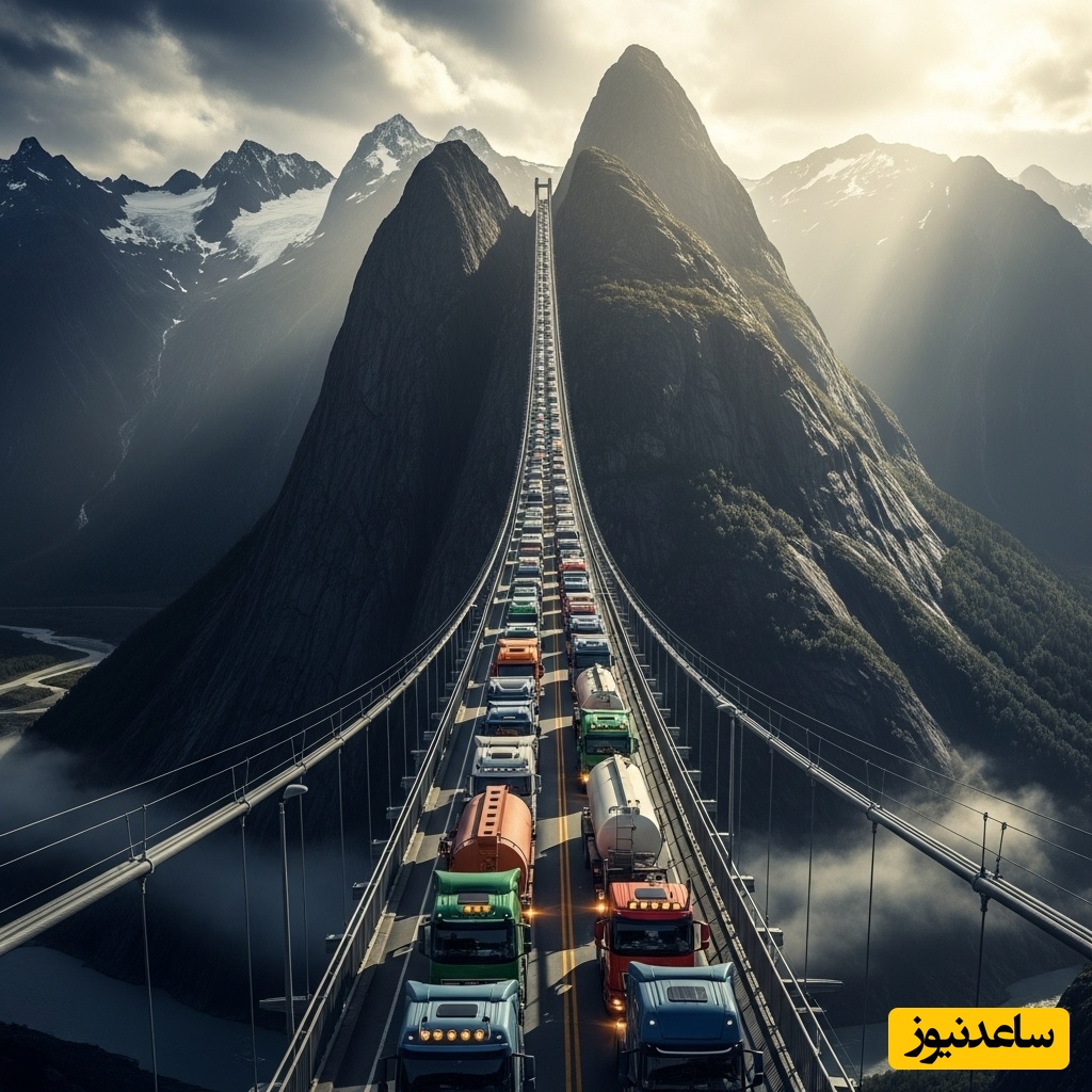 (ویدئو) ماموریت نفس‌گیر لشکری از کامیون‌ها در چین؛ مقصد: سازه‌ای معلق میان زمین و آسمان!