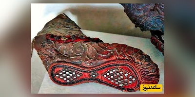 کشف شگفت‌انگیز کفش 2300 ساله با زیره جواهردوزی شده+ تصاویر