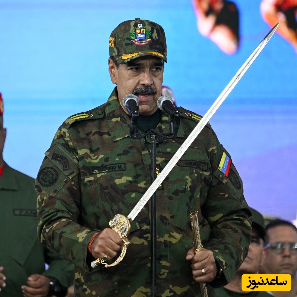 ببینید؛ شمشیرکشی مادورو در برابر حمله آمریکا!