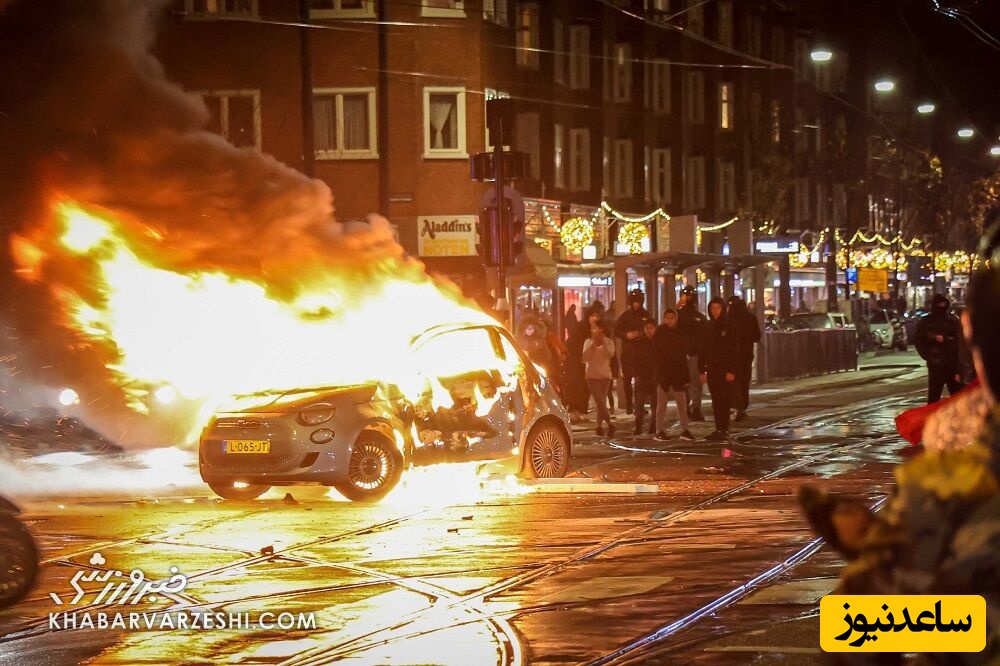 (ویدیو) به آتش کشیدن خیابان‌های مراکش توسط معترضین در پی فساد‌های دولتی