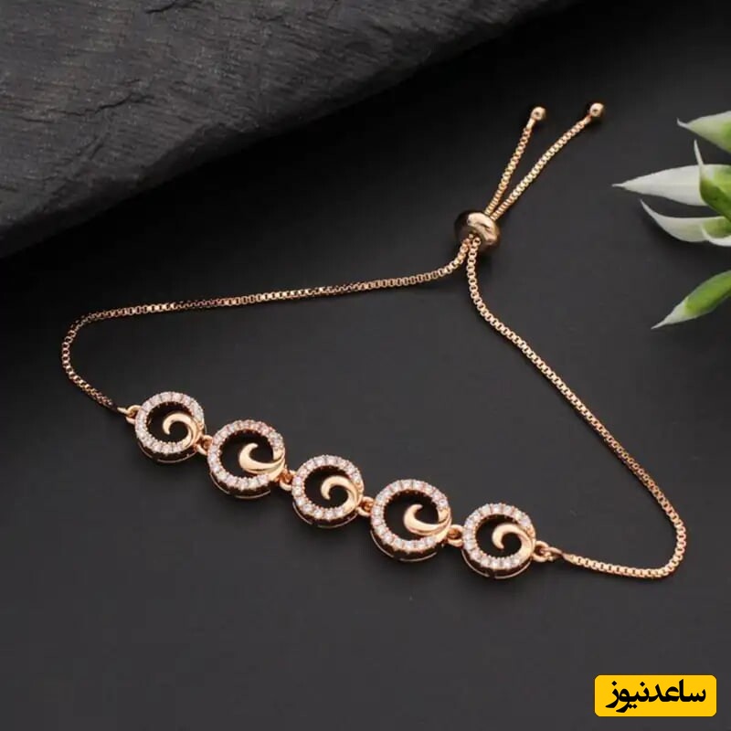 دستبند اسپرت دخترانه طلا