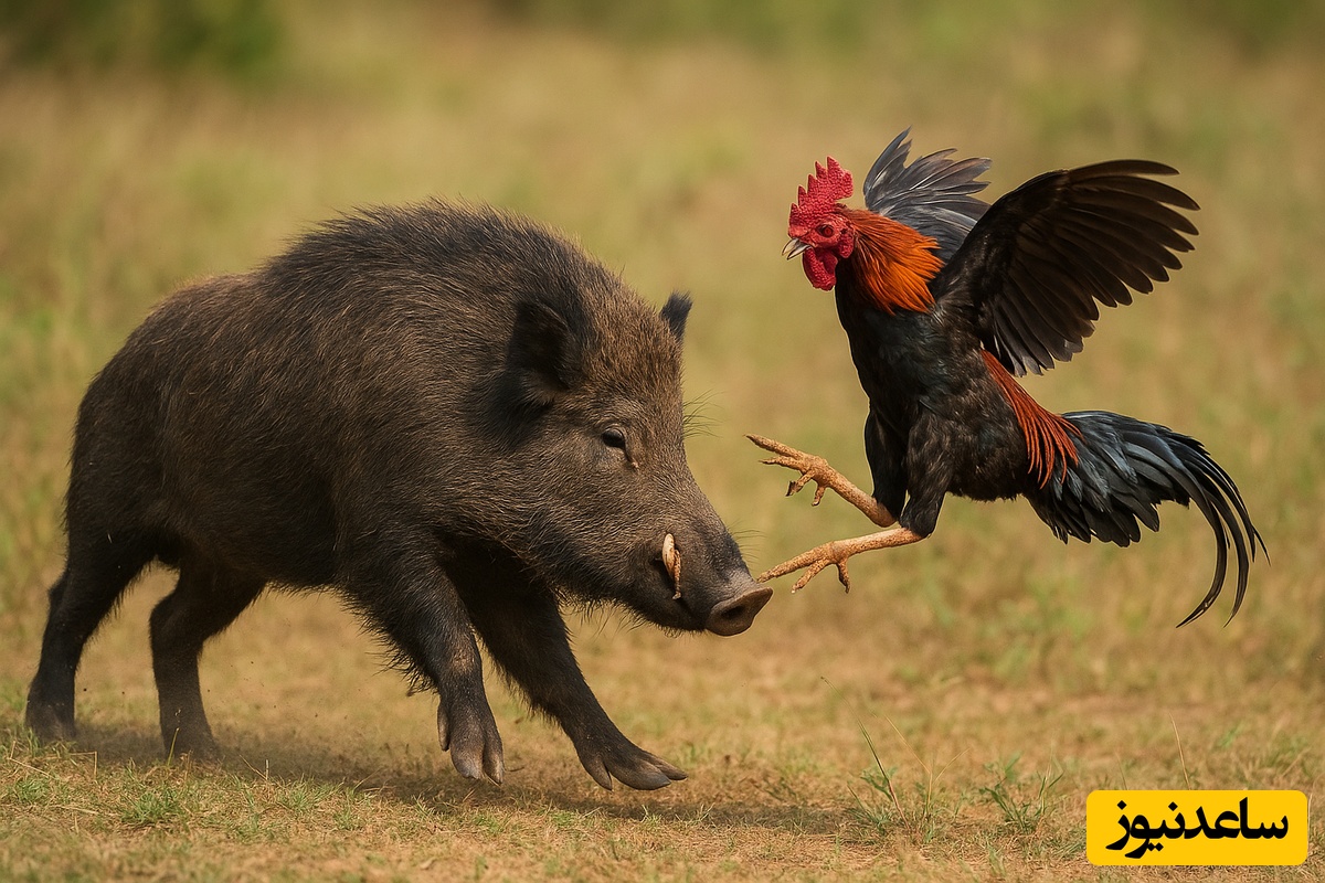 (ویدئو) مستند حیات وحش حیوانات/ راز بقا؛ این داستان: نبرد حیرت انگیز و باورنکردنی گراز و خروس جنگی/ سلطان تویی شیر اداتو درمیاره😍