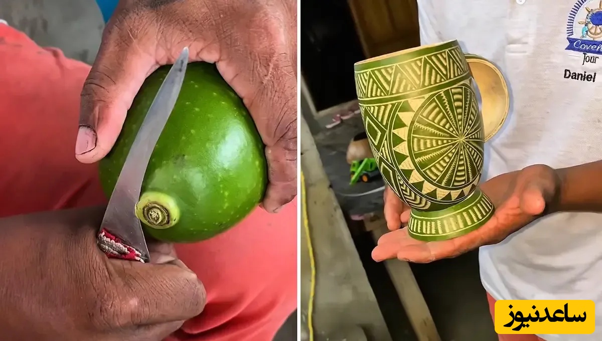 خلاقیت تحسین‌برانگیز یک جوان برای خلق اثری که به چشمانتان هم شک می‌کنید / از میوه استوایی تا ماگ لوکس