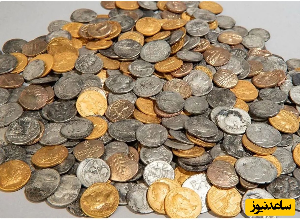 «گنج سکه‌های رومی» در هنگام جستجو برای یافتن «کلید تراکتور» از زیر خاک بیرون آمد