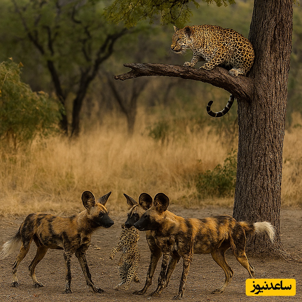 (ویدئو) مستند حیات وحش حیوانات/ ماجرای امروز راز بقا: لحظه‌ای که قلب‌تان می‌ایستد؛ مبارزه پلنگ مادر برای حفظ توله‌اش در برابر گله سگ‌های وحشی