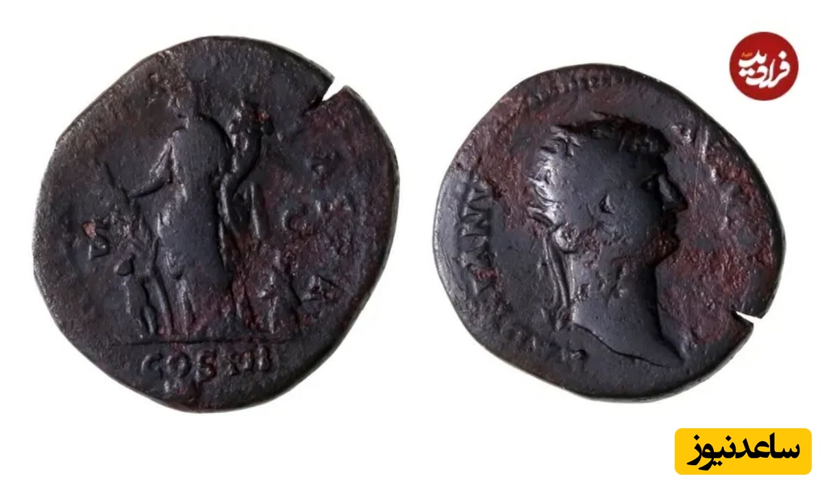 نمونههایی از سکههای یافت شده در معبد که مربوط به دوران حکومت امپراتور هادریان هستند