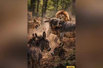 (ویدئو) مستند حیات وحش حیوانات/ راز بقا، این داستان: نبرد نفس‌گیر  اُلاغ بخت برگشته و شیر