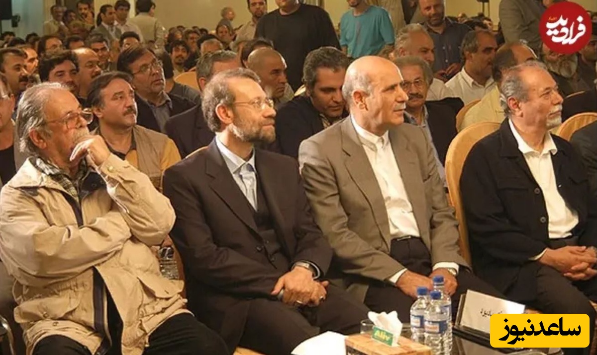 علی لاریجانی در کنار بازیگران پیشکسوت