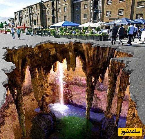 خلاقیت استثنایی هنرمند آلمانی که خیابان‌ها را به دره‌های عمیق تبدیل کرد/ حالا بیا و مغز رو قانع کن که اینا فقط یک خیابون صافن!