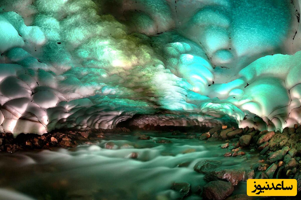 غار یخی چما یکی از مناطق دیدنی کوهرنگ + فیلم