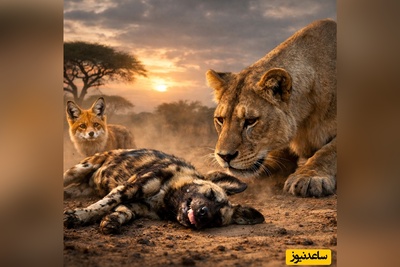 (ویدئو) نادرترین مستند حیات وحش حیوانات/ سگ وحشی در مقابله با شیر به روباه مکار تبدیل شد!