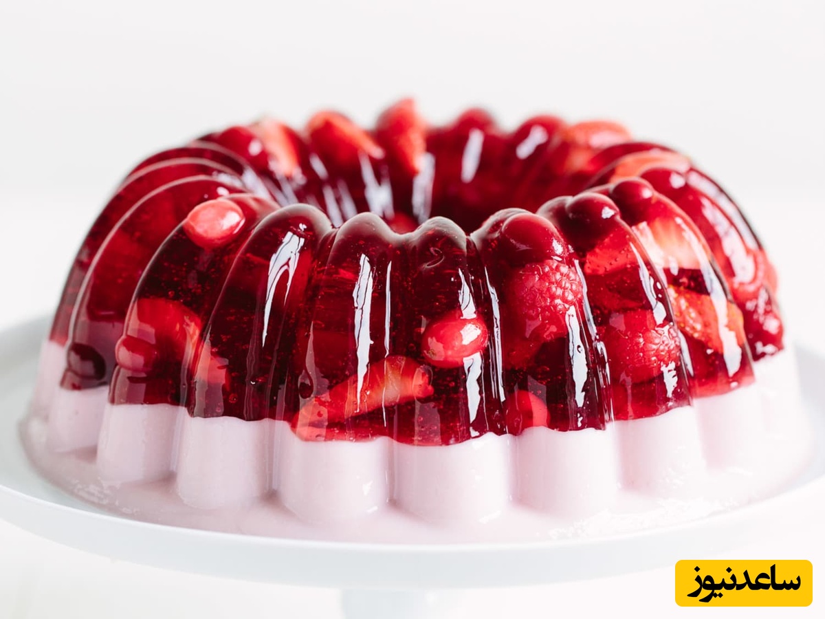 طرز تهیه ژله دو رنگ خوشمزه و مجلسی | آموزش ساده ژله چند رنگ برای مهمانی‌ها