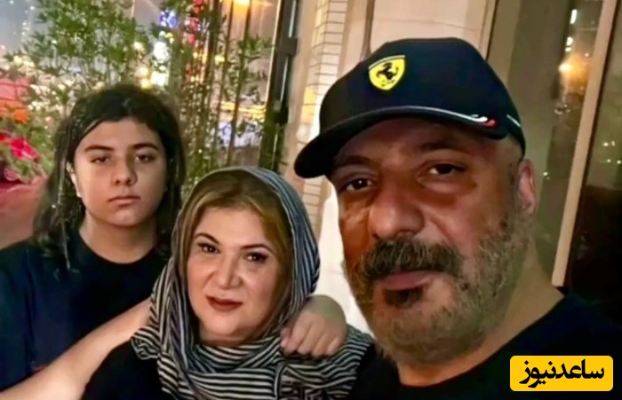 امیر جعفری و همسرش در کنار پسرشان