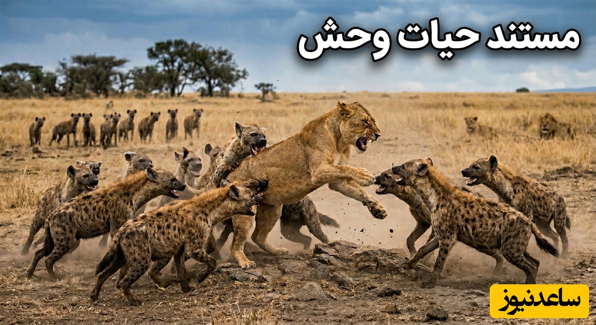 درس هایی از طبیعت؛ مستند حیات وحش/ اتحاد گله کفتار ها روی سلطان جنگل را کم کرد/وقتی استراتژی بر قدرت غلبه می‌کند+فیلم
