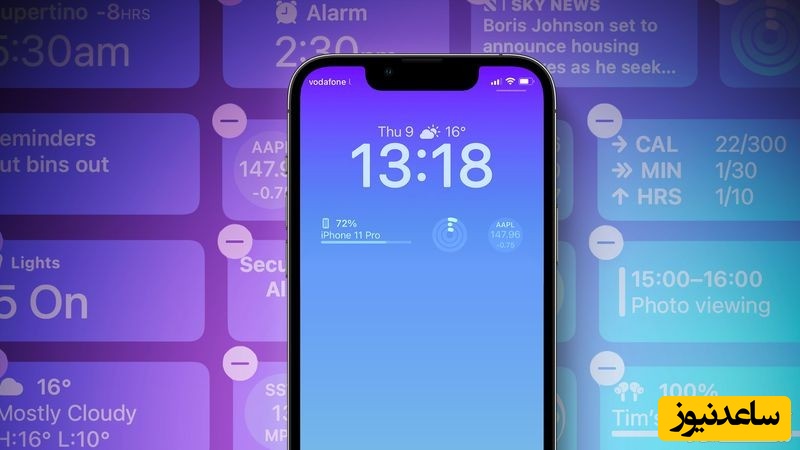 بلومبرگ: آیفون 14 پرو با نمایشگر همیشه روشن برخی ویجت‌ها را نمایش می‌دهد