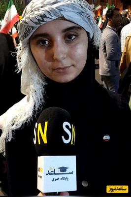 (ویدئو) دختر دهه هشتادی: «تا انتقام خون شهدا را نگیریم،در خیابان می‌مانیم»/ نسل جدید، پایِ ثابت اقتدار ایران