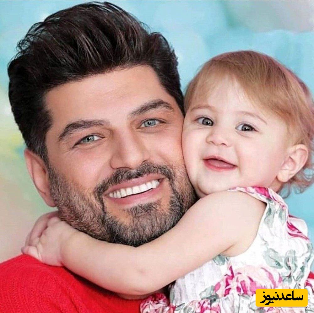 عاشقانه‌های سام درخشانی برای دخترش با موهای طلایی و چشم رنگی، مثل عروسک میمونه / کپی باباش نشده؟ + عکس