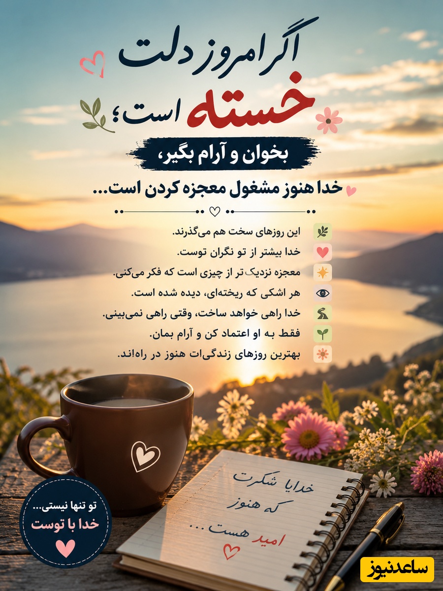 کائنات پیام ویژه ای برات داره/ اگر امروز دلت خسته است؛ بخوان و آرام بگیر، خدا هنوز مشغول معجزه کردن است.../ پیام انگیزشی امروز 29 خرداد 1405 + ویدئو