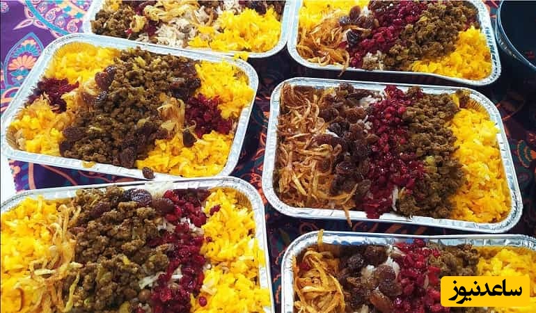 تزیین عدس پلو