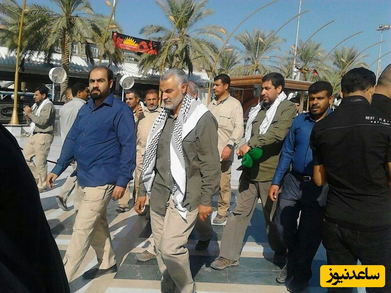 شباهت باورنکردنی یک زائر در پیاده‌روی اربعین به سردار سلیمانی؛ لحظات احساسی که مردم یاد حاج‌قاسم افتادند+ویدیو