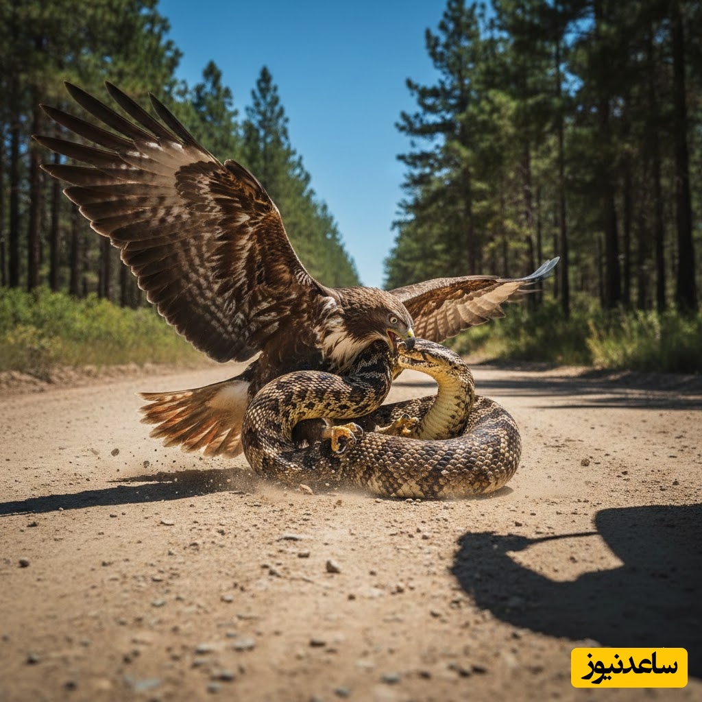 (ویدئو) مستند حیات‌وحش حیوانات؛ پایان باورنکردنی جنگ عقاب و مار/ دوربین‌های موبایل صحنه‌ای را ضبط کردند که مستندسازان سال‌ها دنبالش بودند!