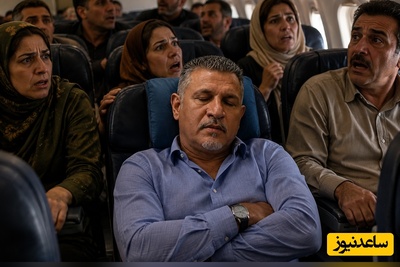 ببینید| واکنش باورنکردنی علی دایی به تکان‌های شدید هواپیما؛ وقتی همه از ترس رنگشان پریده بود اما آقای فوتبالیست...
