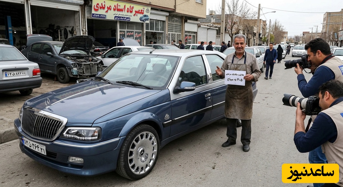 خلاقیت خنده دار اوستا مکانیک مرندی برای تبدیل پژو 405 به بنز میباخ حماسه آفرید/ جادوی مکانیک مرندی آرزوی جوان ایرانی را به حقیقت گره زد+فیلم