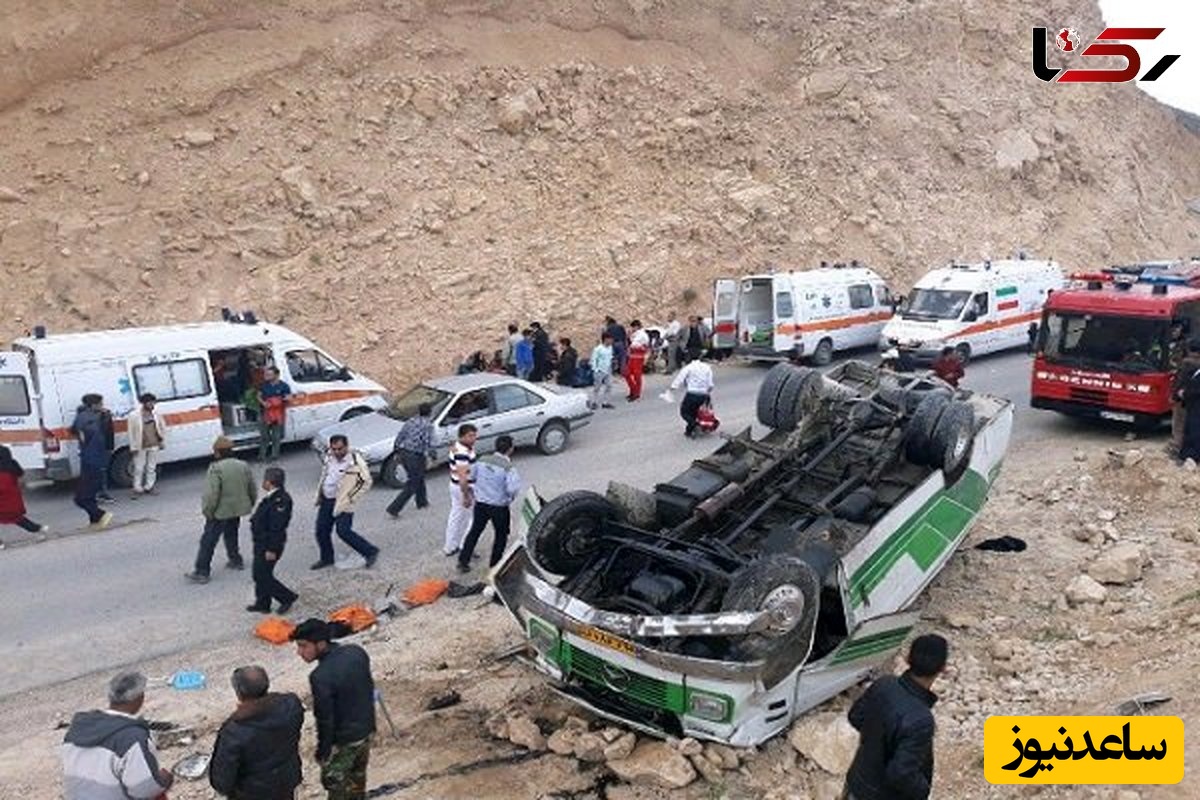 عکس جگر سوز از دانش آموز فوت شده در حادثه واژگونی مینی بوس جاده پارس آباد