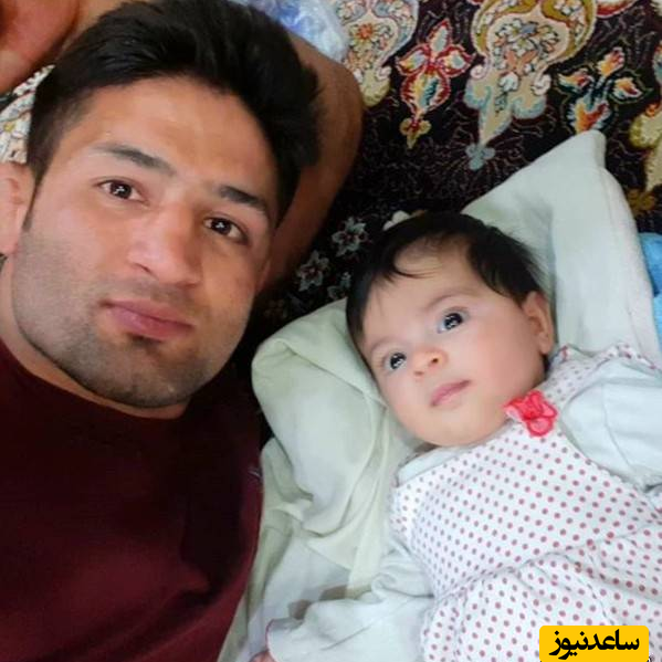 سعید عبدولی در کنار فرزندش