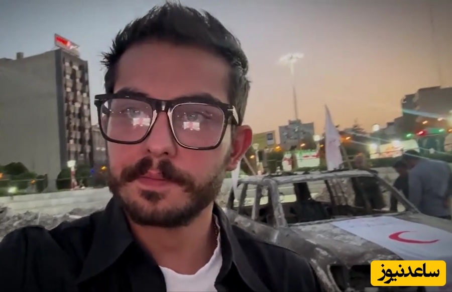 گزارش میدانی ارسلان قاسمی از لاشه خودرو امداد هلال احمر که در اثر حملات دشمن صهیونی منفجر شده