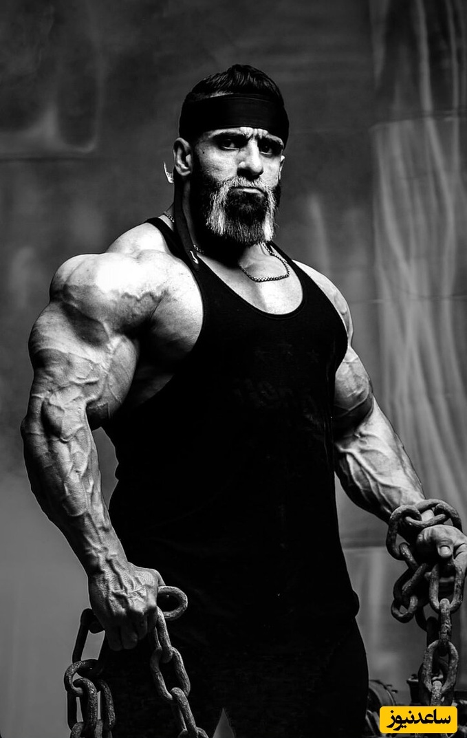 خلاقیت یک هنرمند شیرازی برای طراحی چهره هادی چوپان روی دیوار باشگاه بدنسازی قهرمان مسترالمپیا+عکس/ همیشه زنده باشی😍