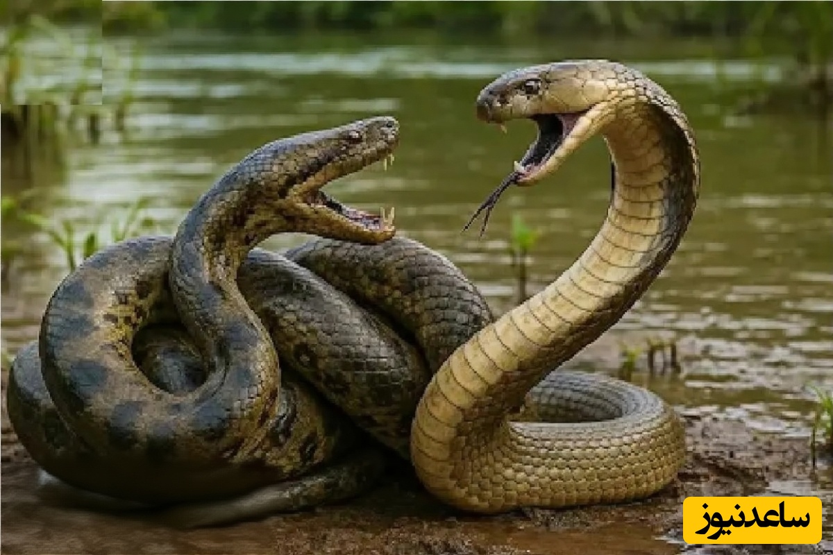 (ویدیو) لحظه‌های نفس‌گیر در جنگل/ شکار  وحشتناک حواصیل توسط آناکوندای عظیم