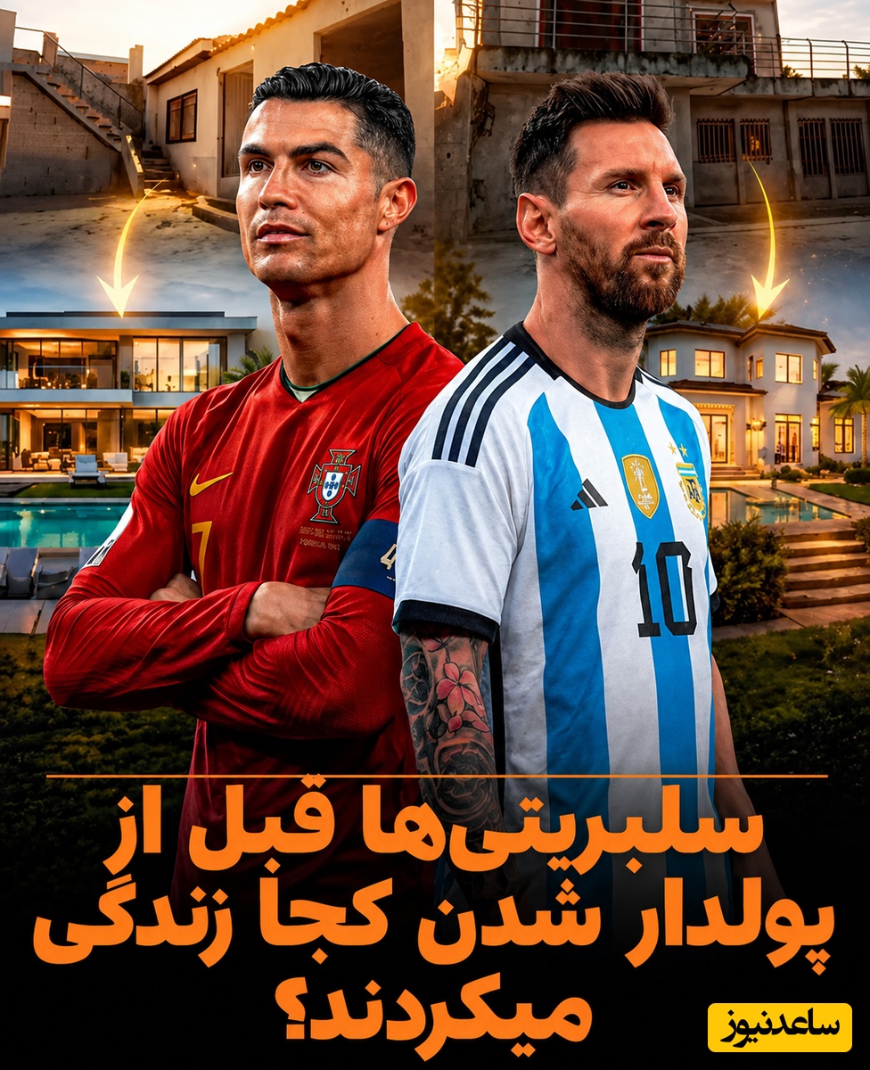 سلبریتی‌ها قبل از اینکه مولتی‌میلیاردر شوند کجا می‌خوابیدند؟ باورتان می‌شود رونالدو و مسی در این آلونک‌های فقیرنشین زندگی میکردند! + عکس