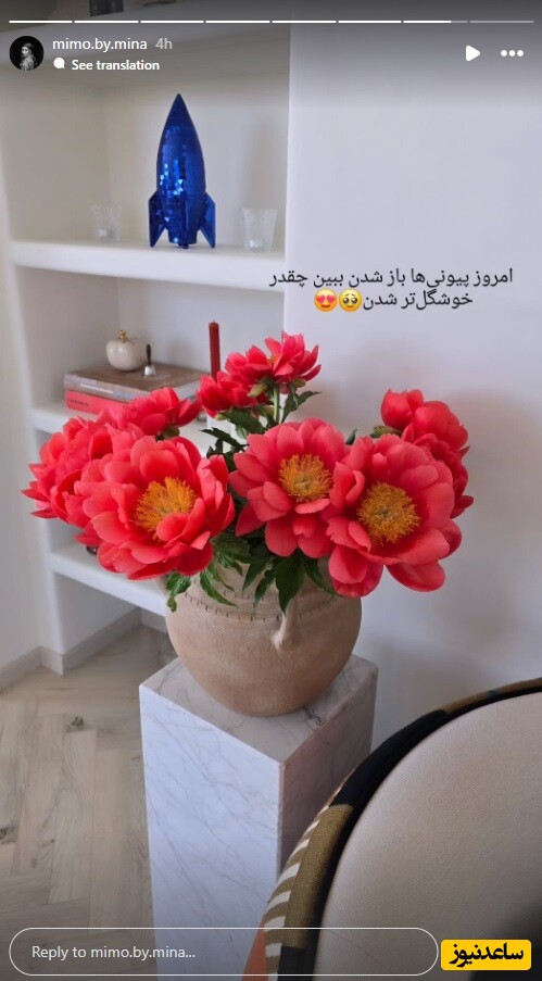 گوشه ای از چیدمان منزل بهرام رادان و مینا مختاری