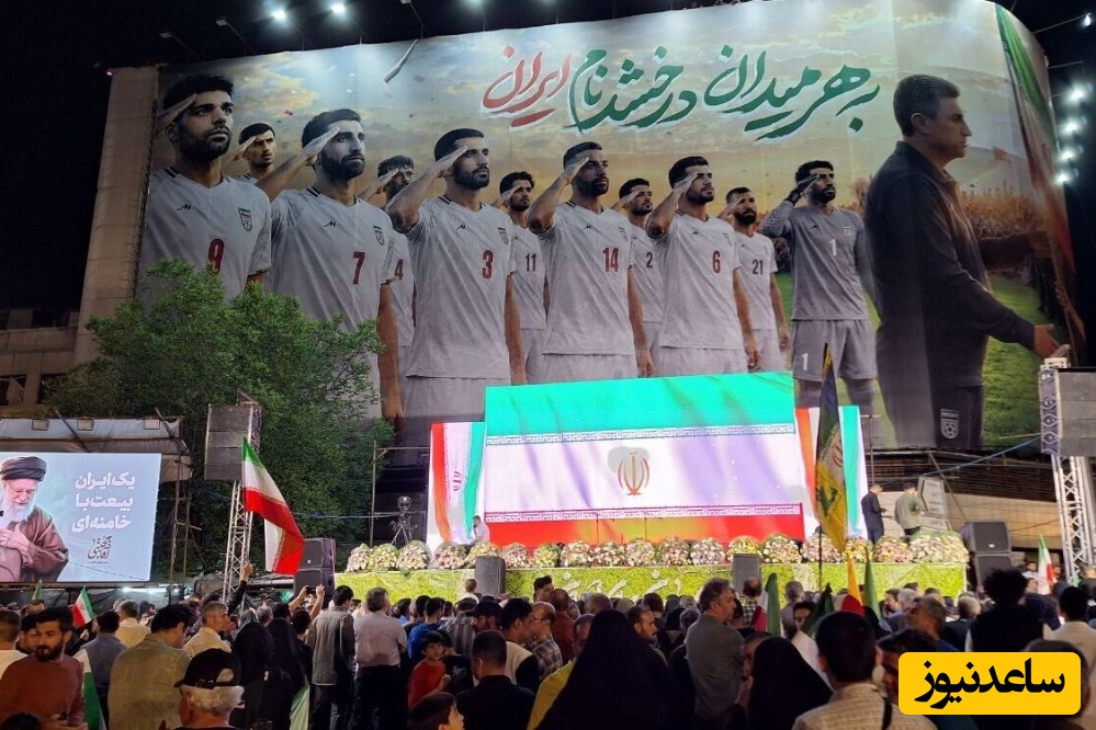 شور ملی در قلب تهران؛ رونمایی از دیوارنگار تیم ملی در میدان انقلاب