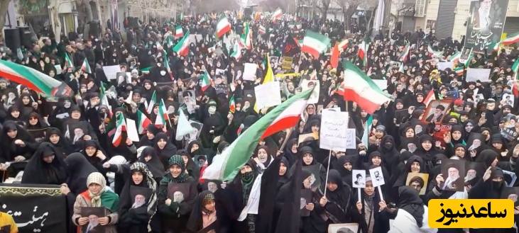 حضور حماسی بانوان تبریز در بزرگداشت رهبر شهید انقلاب+فیلم