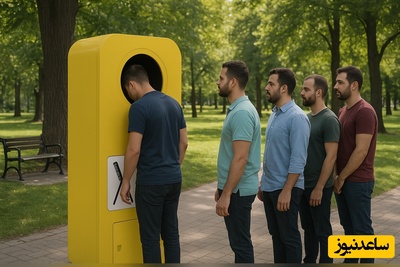 ابتکار منحصربفرد شهرداری در قرار دادن دستگاهی در مکان‌های عمومی برای کوتاه کردن موهای مردم بصورت رایگان و در عرض 3 ثانیه! +فیلم