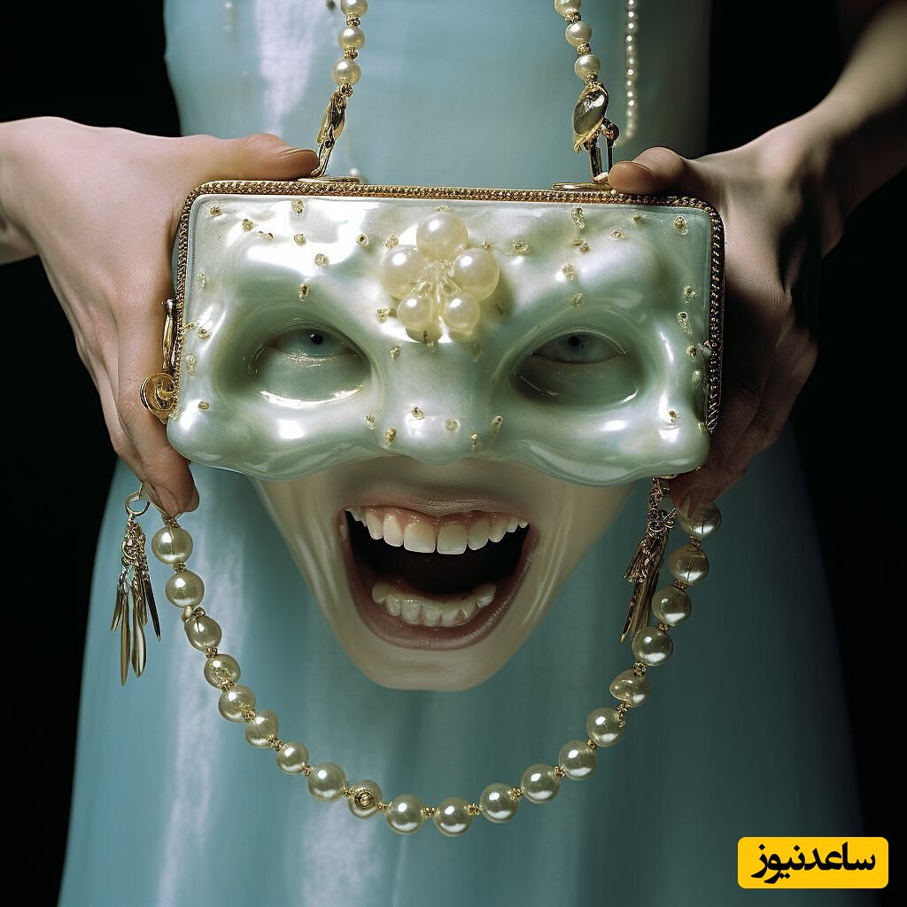 (عکس) خلاقیت عجیب و ترسناک طراحان مد در تولید کیف‌های مجلسی زنانه با الهام از چهره انسان!