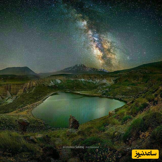 (ویدئو) تصاویر رویایی از کهکشان راه شیری در آسمان پاک قله سبلان؛ تجربه‌ای نفس‌گیر از بارش شهابی برساوشی