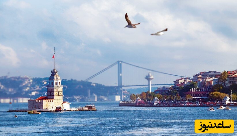 نمایی از دریای مرمره و پل بسفر در شهر استانبول