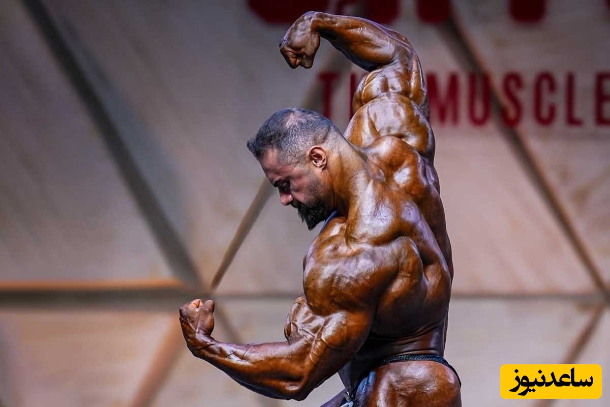 نگاهی به تمرینات سخت جلو بازوی بهروز تابانی در باشگاه + فیلم/ماشسالله به این حجمِ عضله