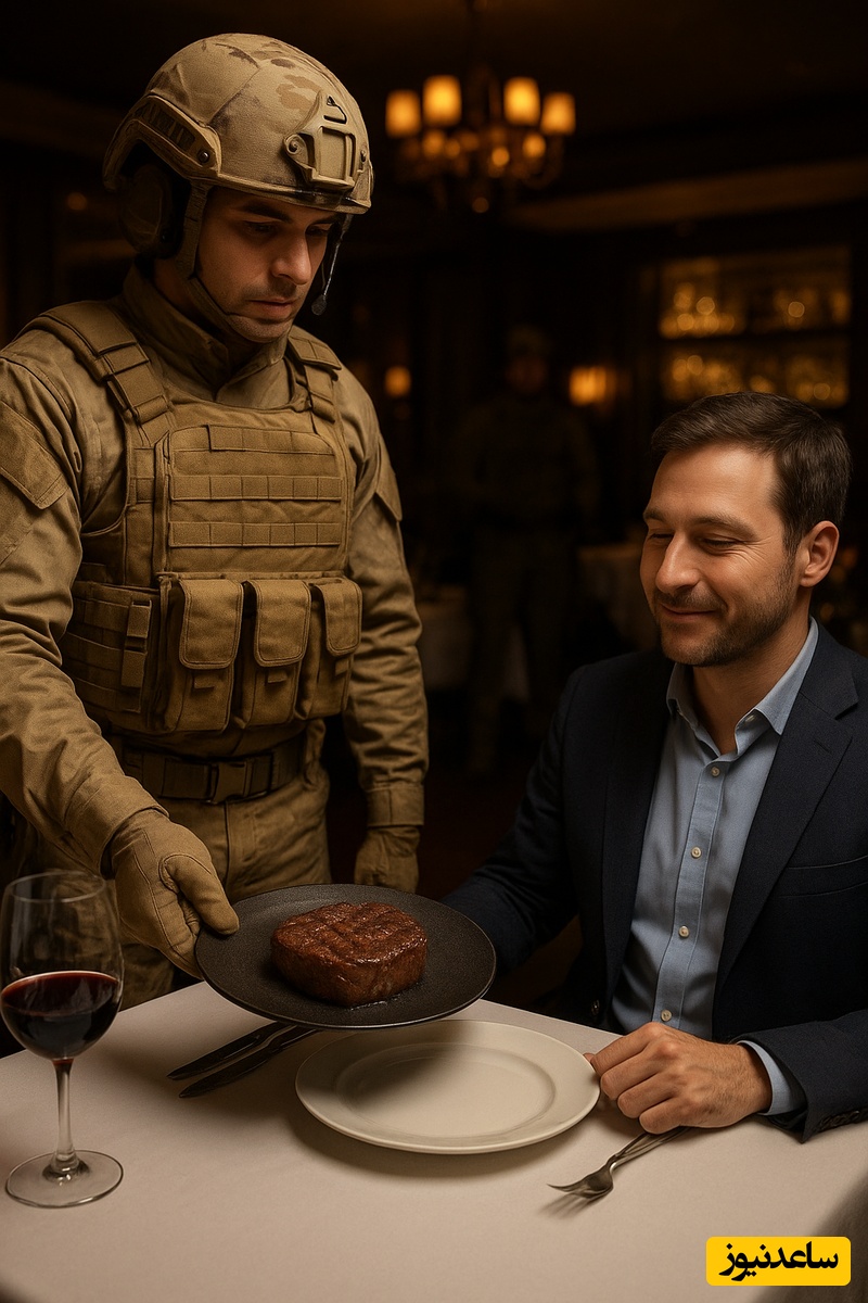 روش عجیب یک رستوران برای سِرو استیک 1000 دلاری؛ حمل با کیف ضدسرقت و محافظت توسط 2 فرد مسلح!+ویدیو